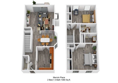 Merrick Place 2Bed 15Bath 1080 Sq ft(1) at Merrick Place, Lexington, 40502